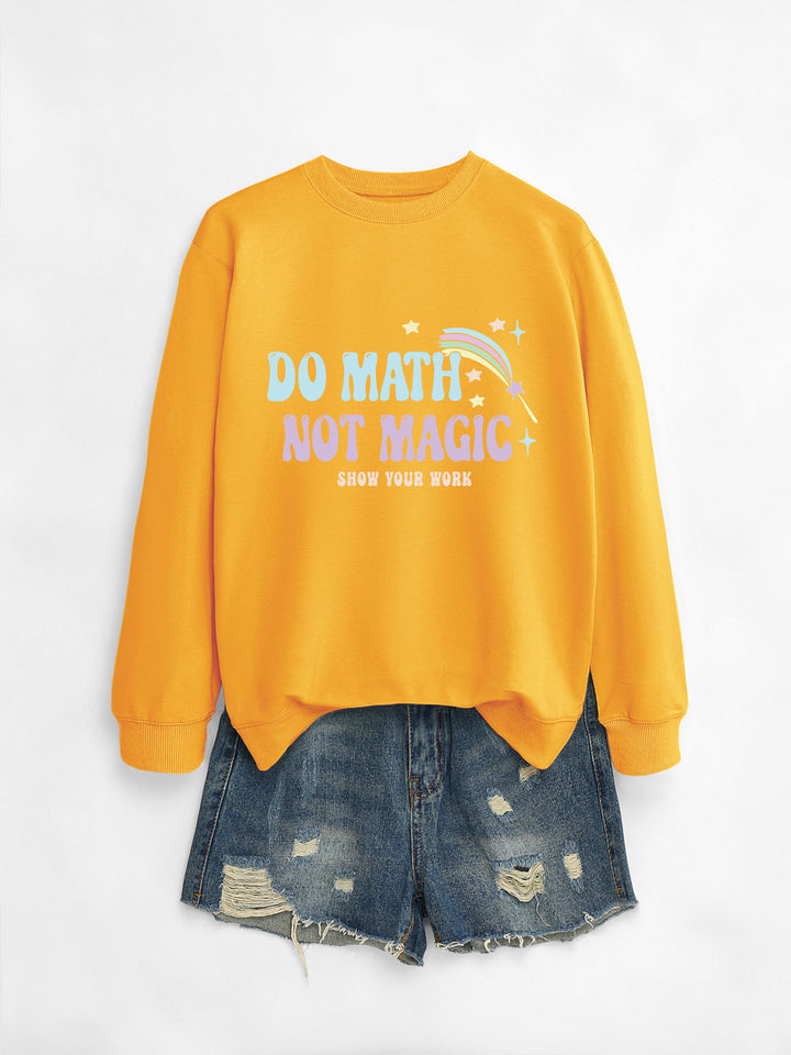 Damer avslappnad sweatshirt med inspirerande matematikmotiv Mirla-Eva Jonsson