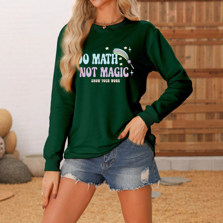 Damer avslappnad sweatshirt med inspirerande matematikmotiv Mirla-Eva Jonsson