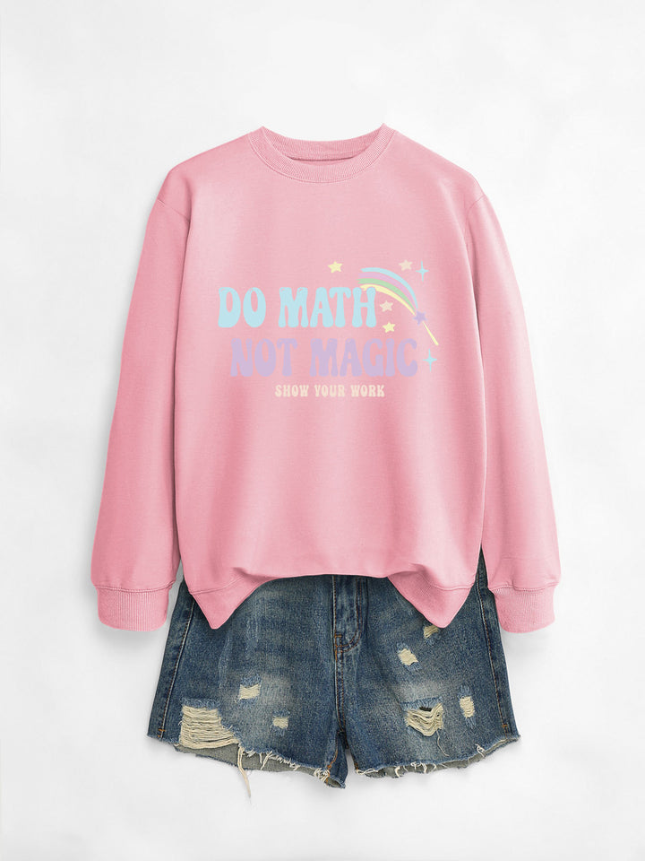Damer avslappnad sweatshirt med inspirerande matematikmotiv Mirla-Eva Jonsson