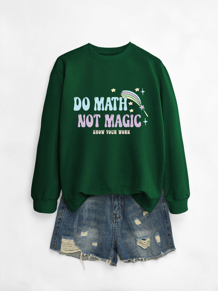 Damer avslappnad sweatshirt med inspirerande matematikmotiv Mirla-Eva Jonsson
