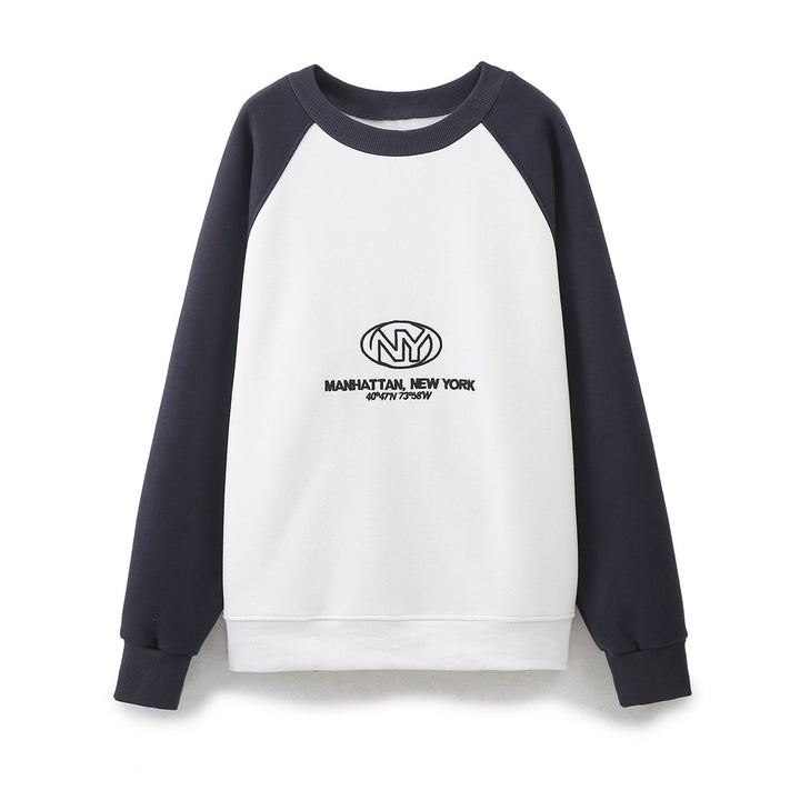 Damer avslappnad sweatshirt med kontrasterande raglanärmar Mirla-Eva Jonsson