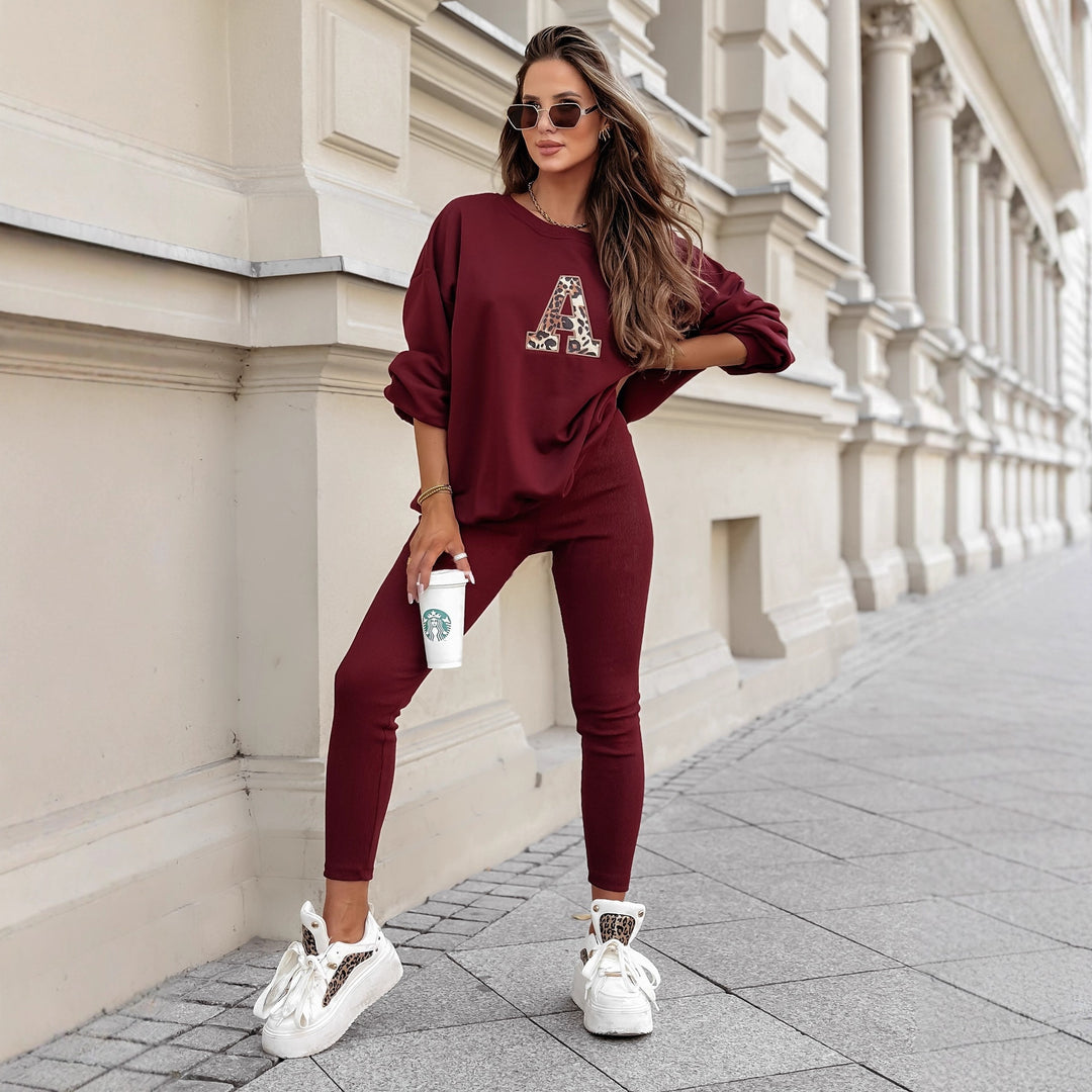 Damer avslappnad sweatshirt med leopardmönster Strass Mirla-Eva Jonsson