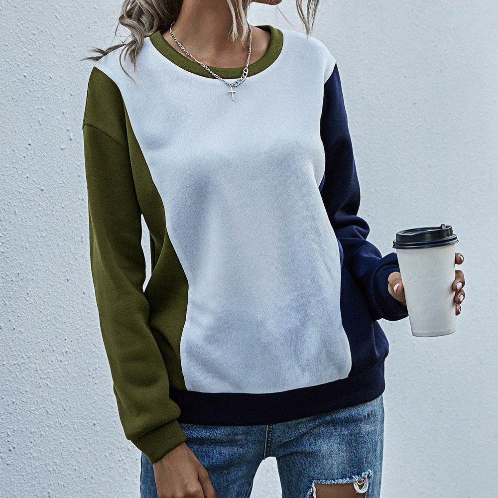 Damer avslappnad sweatshirt med modernt färgblockdesign Eva Jonsson-Eva Jonsson