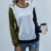 Damer avslappnad sweatshirt med modernt färgblockdesign Eva Jonsson-Eva Jonsson