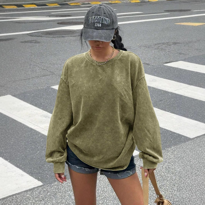 Damer avslappnad sweatshirt med oversized snitt och mjukt material Mirla-Eva Jonsson
