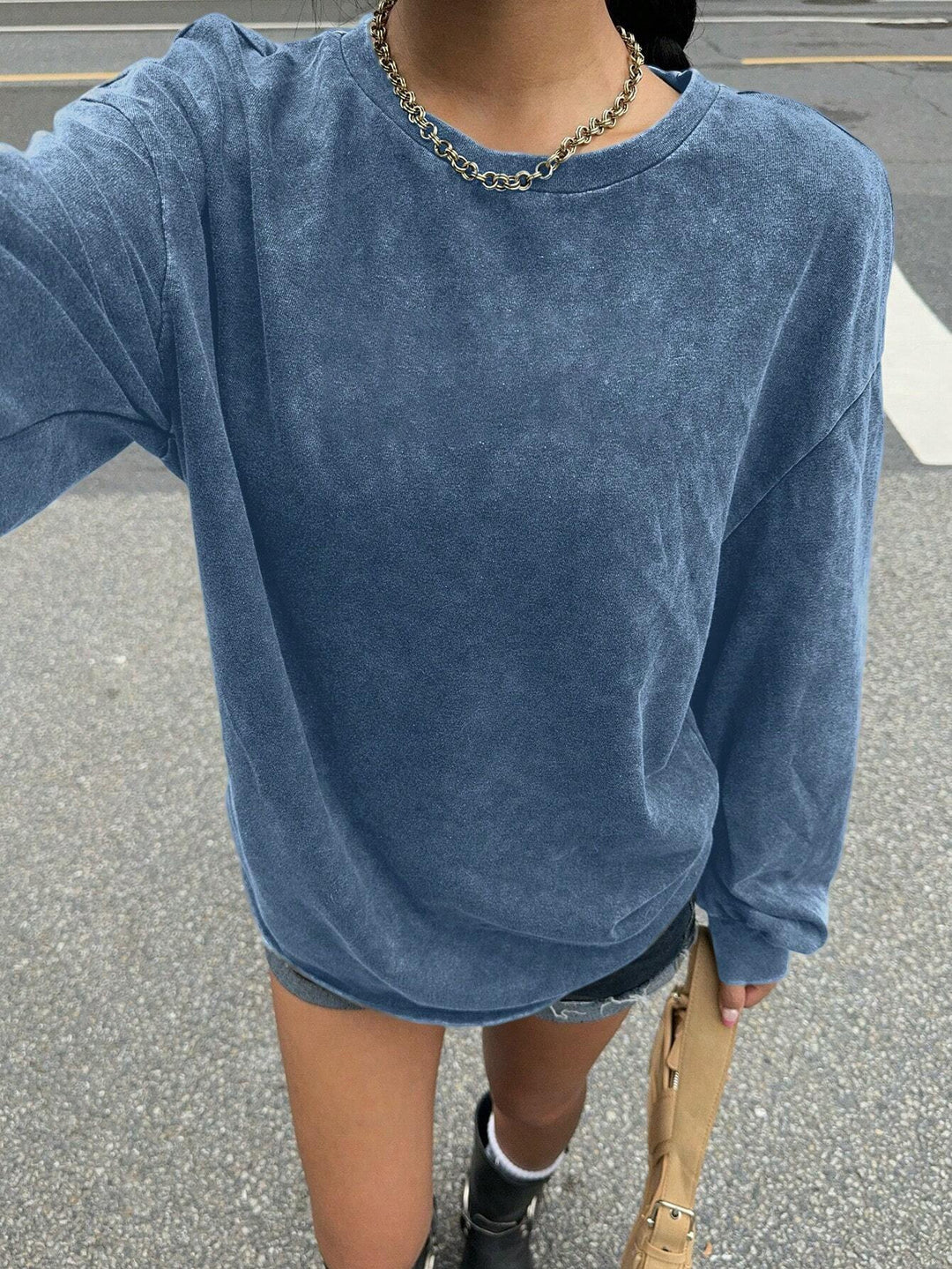 Damer avslappnad sweatshirt med oversized snitt och mjukt material Mirla-Eva Jonsson