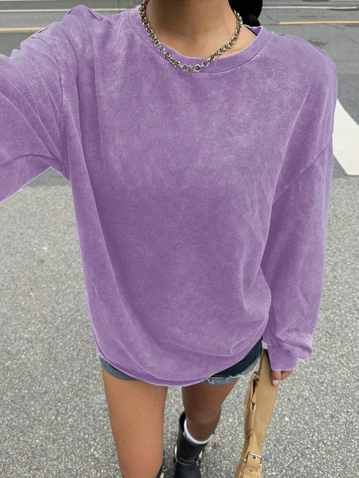 Damer avslappnad sweatshirt med oversized snitt och mjukt material Mirla-Eva Jonsson