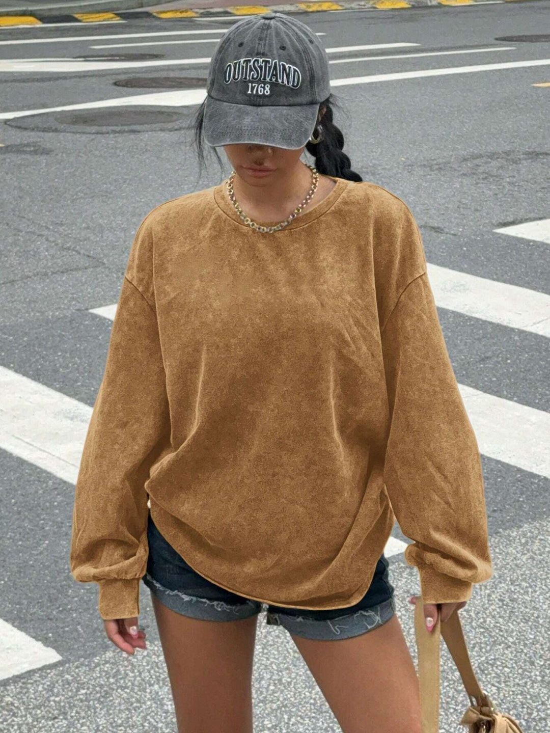Damer avslappnad sweatshirt med oversized snitt och mjukt material Mirla-Eva Jonsson