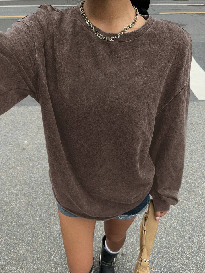 Damer avslappnad sweatshirt med oversized snitt och mjukt material Mirla-Eva Jonsson