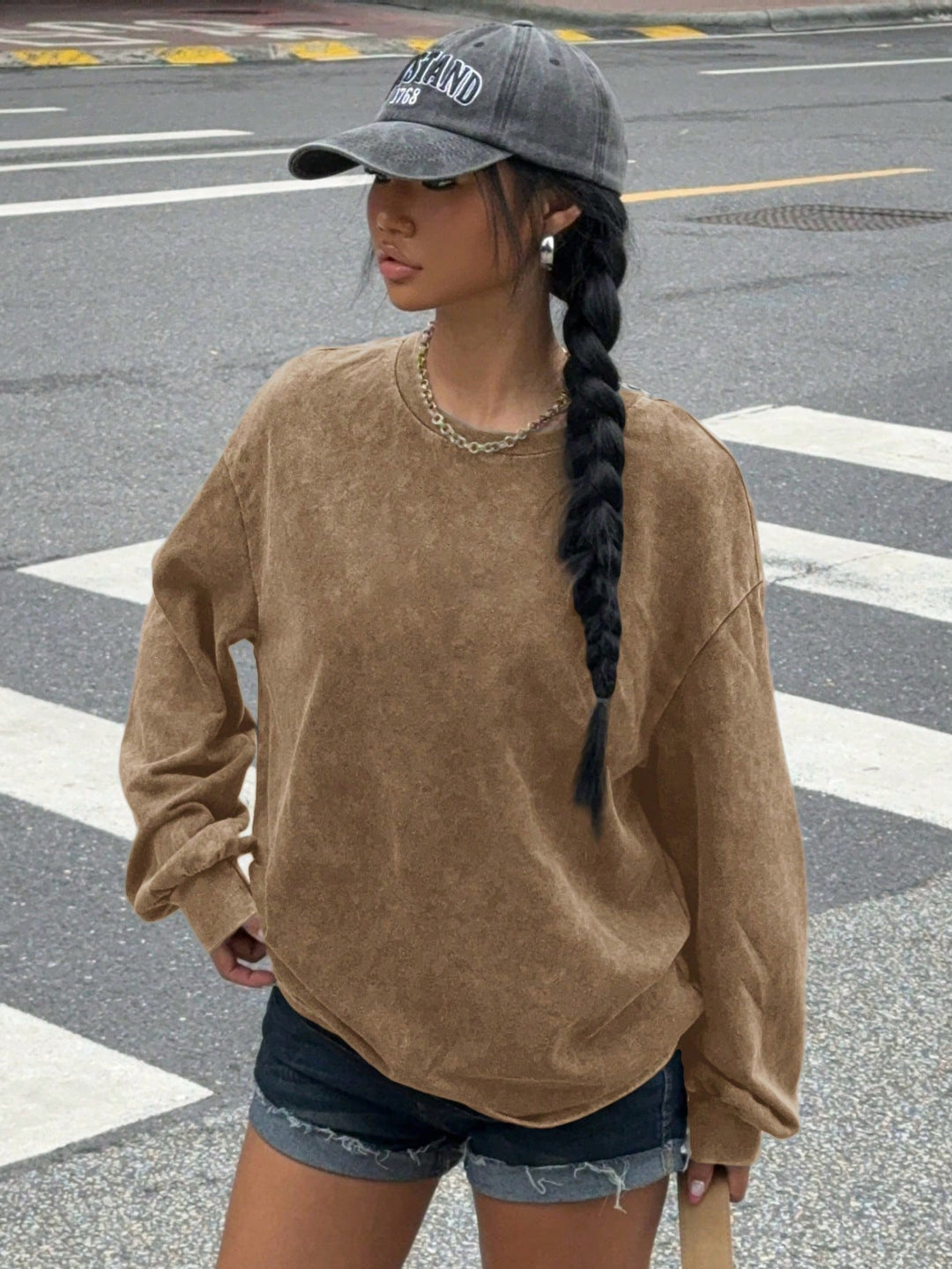 Damer avslappnad sweatshirt med oversized snitt och mjukt material Mirla-Eva Jonsson