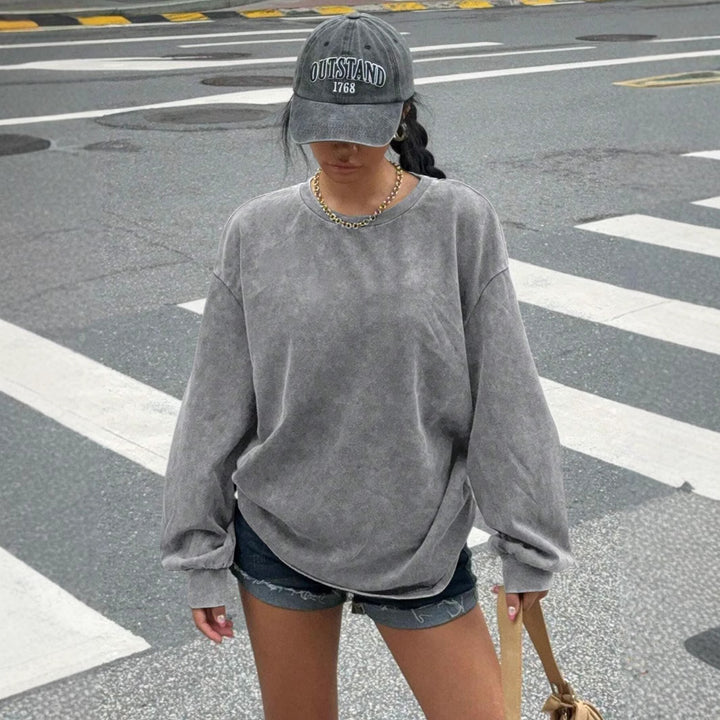 Damer avslappnad sweatshirt med oversized snitt och mjukt material Mirla-Eva Jonsson