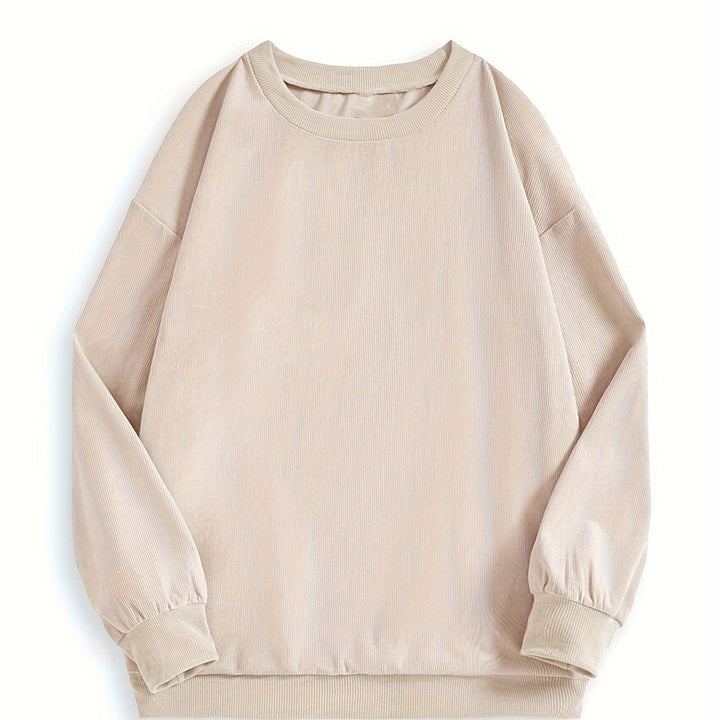 Damer avslappnad sweatshirt med ribbstruktur Mirla-Eva Jonsson