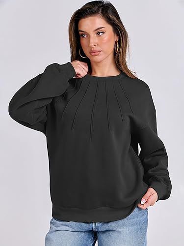Damer avslappnad sweatshirt med strukturerad design Mirla-Eva Jonsson