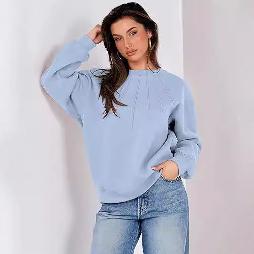 Damer avslappnad sweatshirt med strukturerad design Mirla-Eva Jonsson
