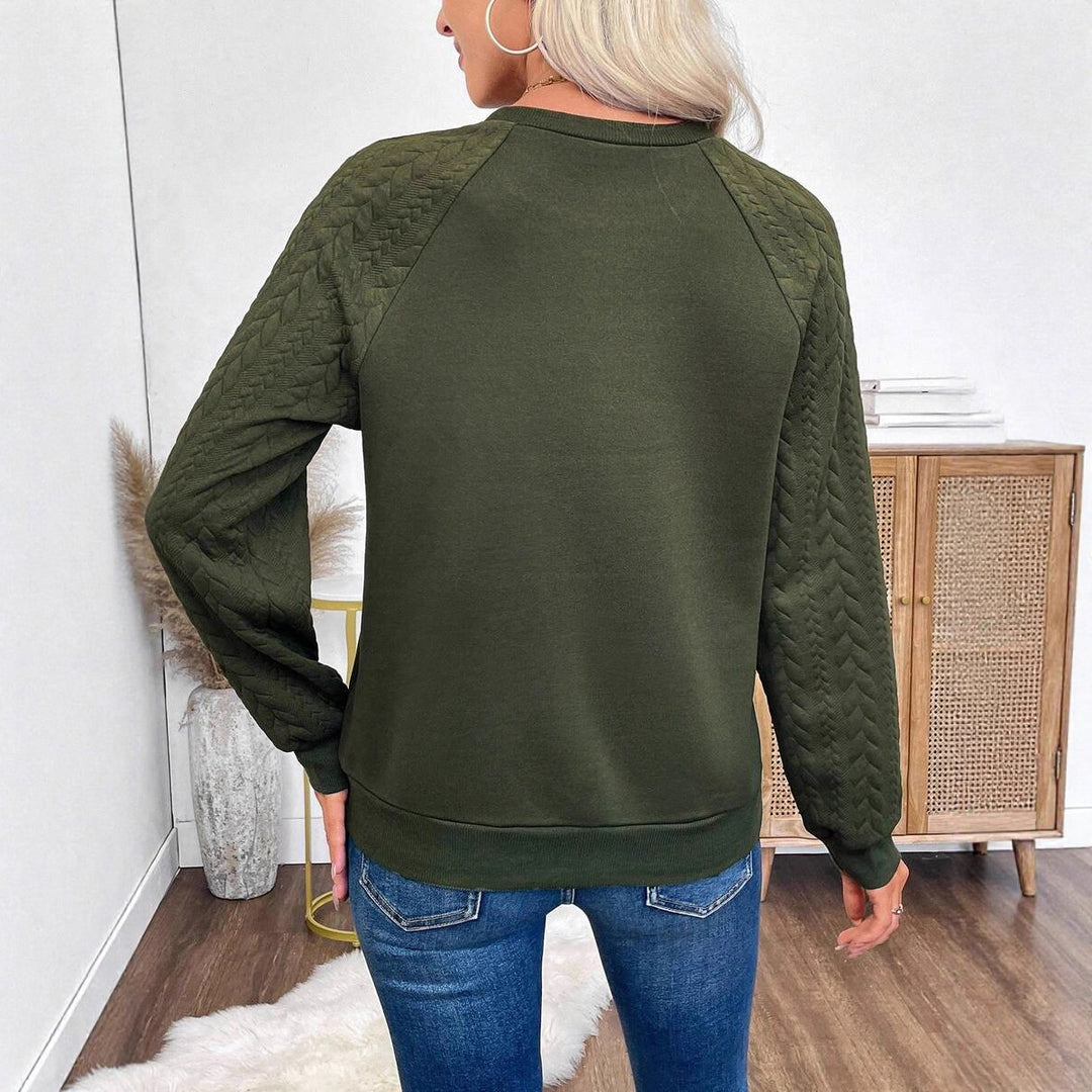 Damer avslappnad sweatshirt med strukturerade ärmar Mirla-Eva Jonsson