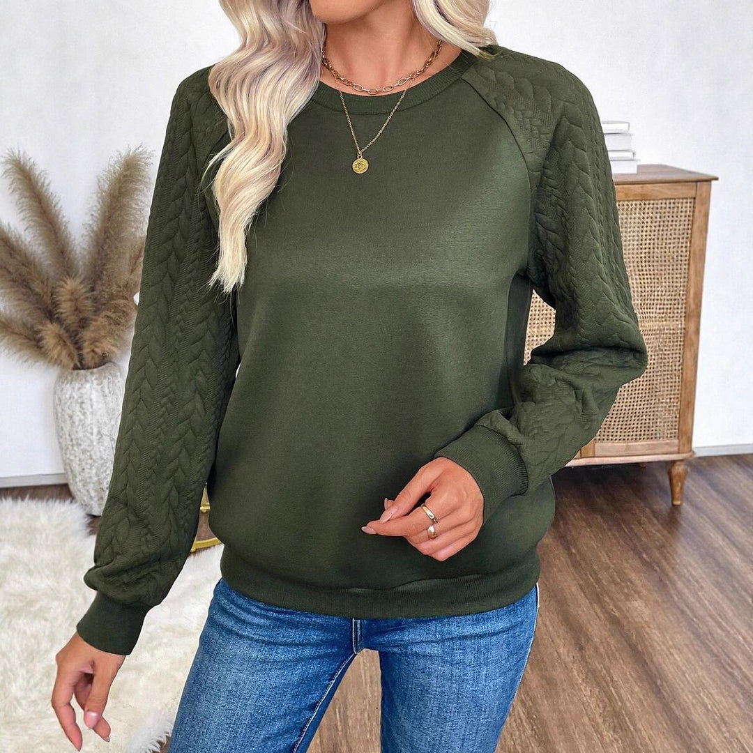 Damer avslappnad sweatshirt med strukturerade ärmar Mirla-Eva Jonsson
