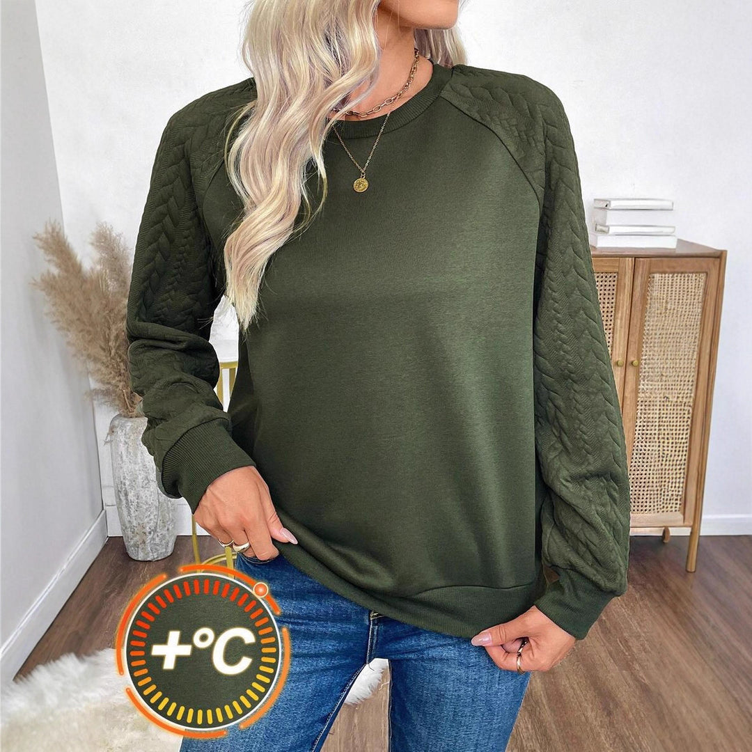 Damer avslappnad sweatshirt med strukturerade ärmar Mirla-Eva Jonsson