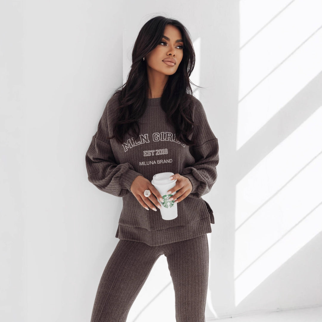 Damer avslappnad sweatshirt och lediga leggings Mirla-Eva Jonsson