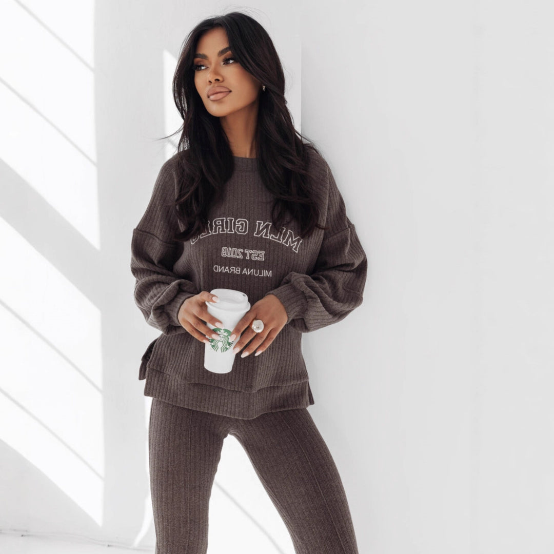 Damer avslappnad sweatshirt och lediga leggings Mirla-Eva Jonsson