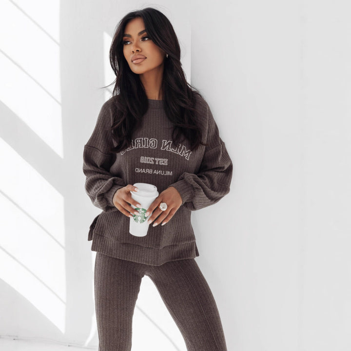 Damer avslappnad sweatshirt och lediga leggings Mirla-Eva Jonsson