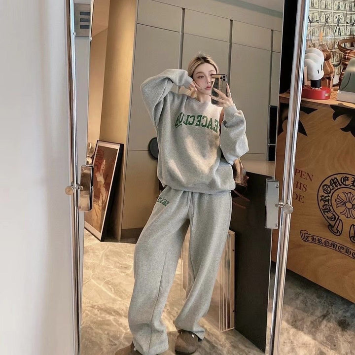 Damer avslappnad sweatshirt och lösa joggingsbyxor-set Eva Jonsson-Eva Jonsson