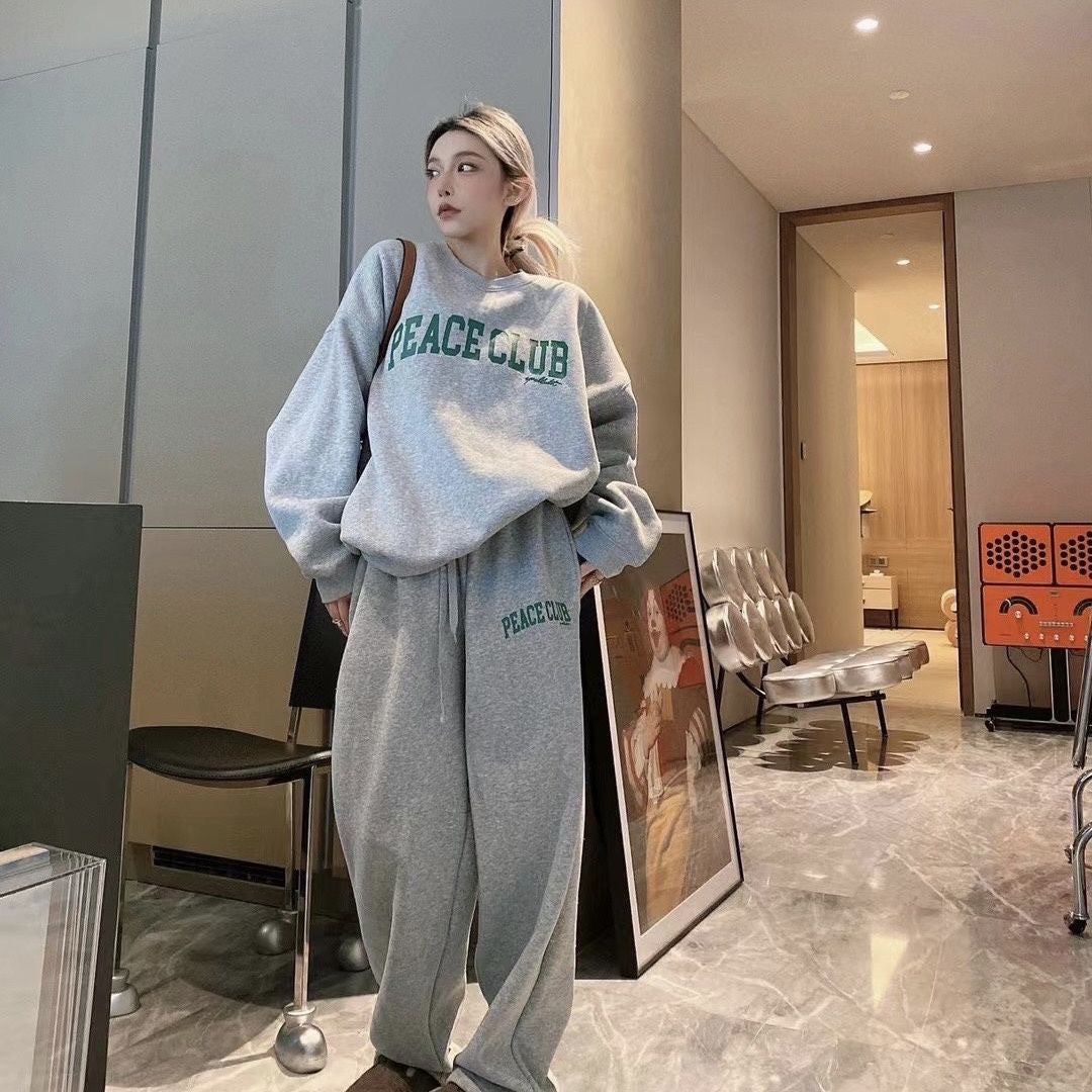 Damer avslappnad sweatshirt och lösa joggingsbyxor-set Eva Jonsson-Eva Jonsson