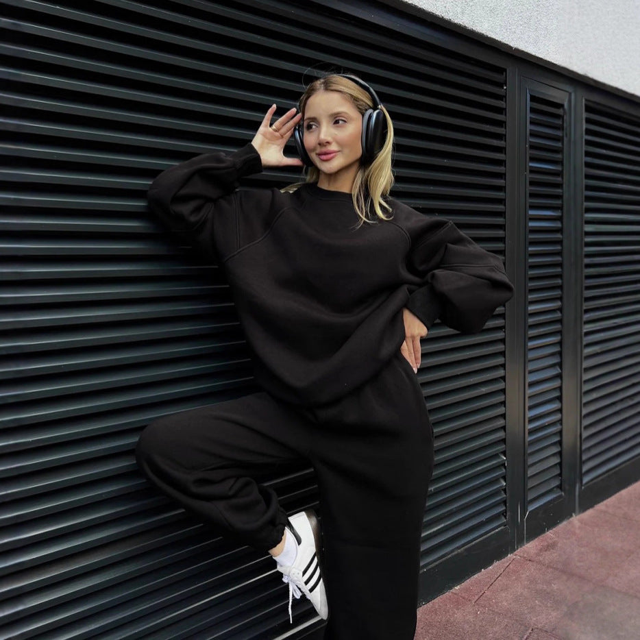 Damer avslappnad sweatshirt och vida byxor set Eva Jonsson-Eva Jonsson