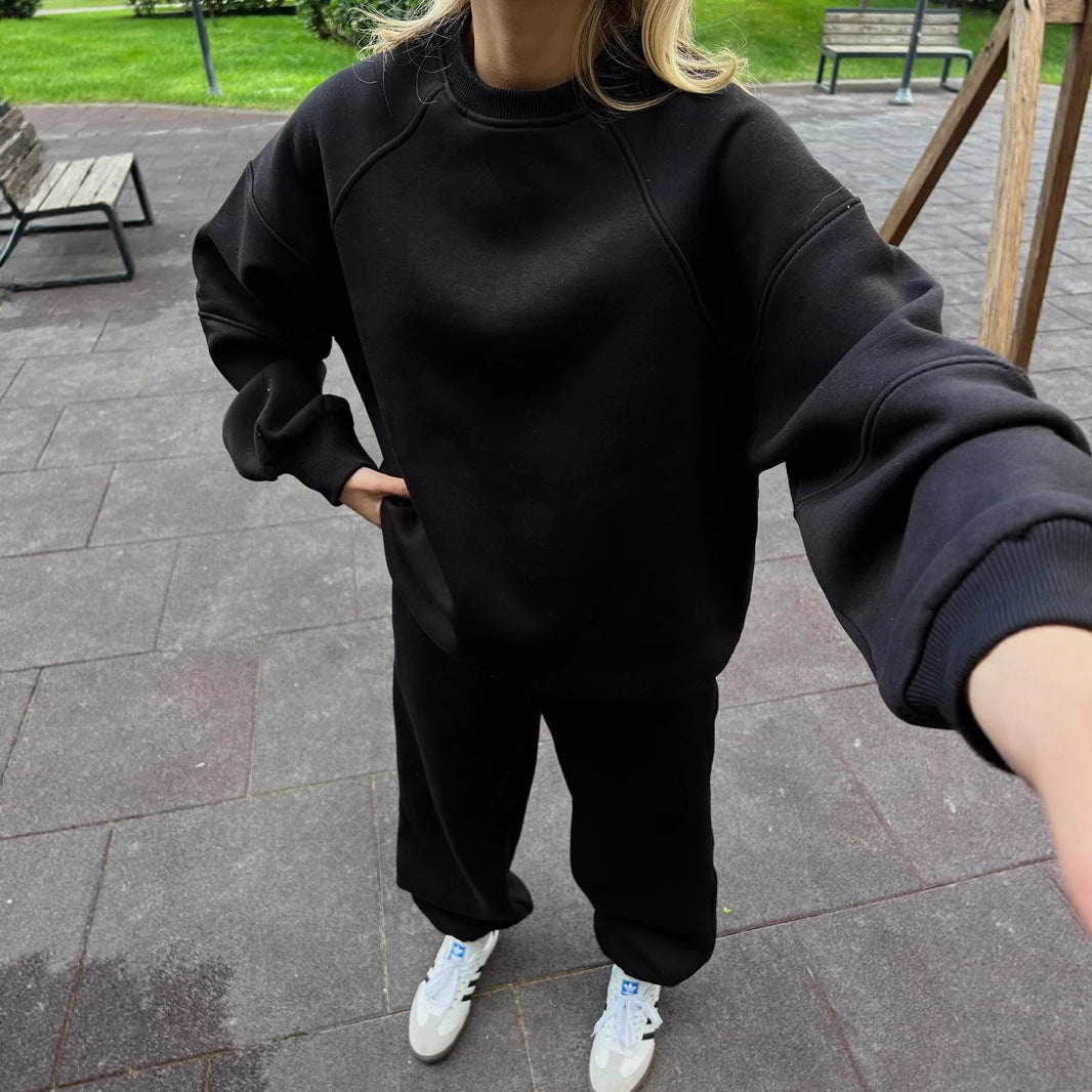 Damer avslappnad sweatshirt och vida byxor set Eva Jonsson-Eva Jonsson