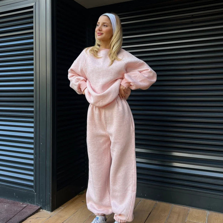 Damer avslappnad sweatshirt och vida byxor set Eva Jonsson-Eva Jonsson