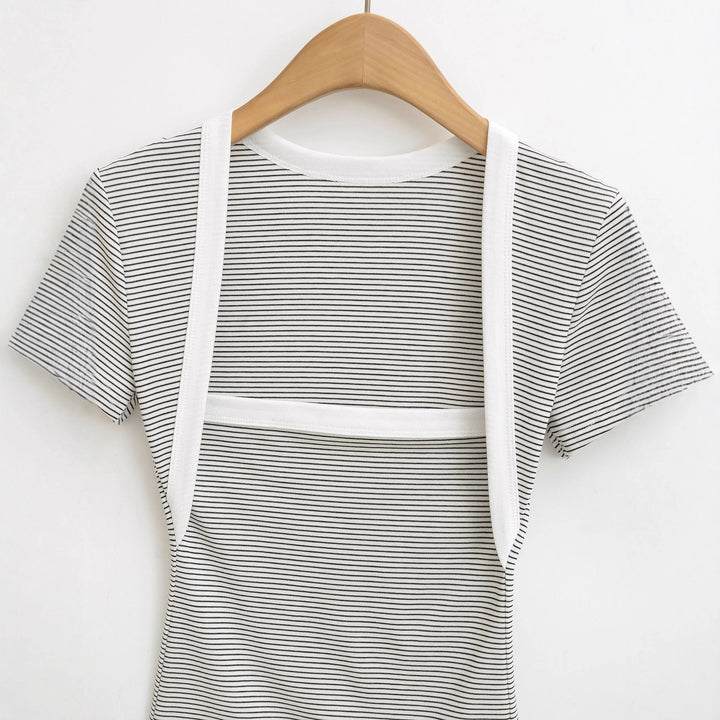 Damer avslappnad topp i minimalistisk randdesign Mirla-Eva Jonsson