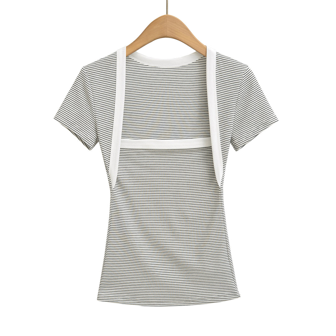 Damer avslappnad topp i minimalistisk randdesign Mirla-Eva Jonsson