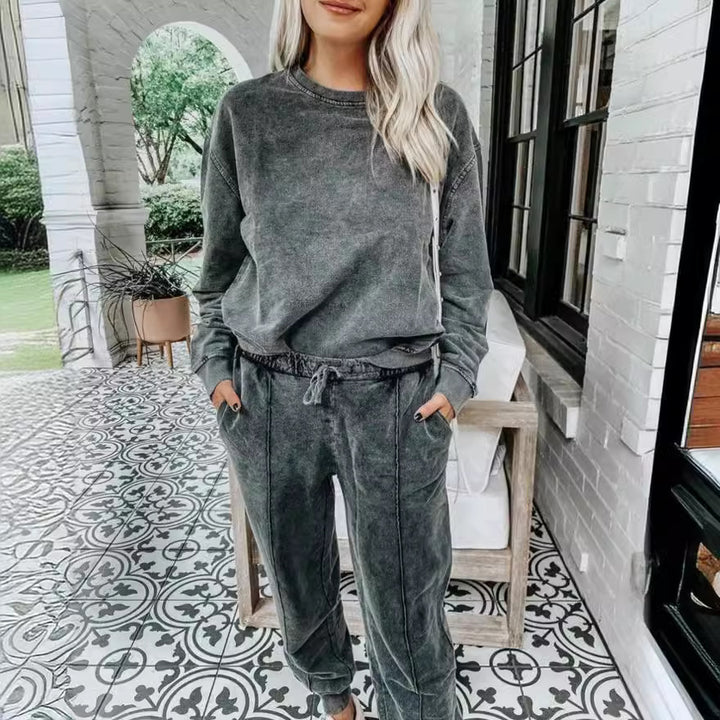 Damer avslappnad träningsdräkt-set i mjuk fleece Mirla-Eva Jonsson