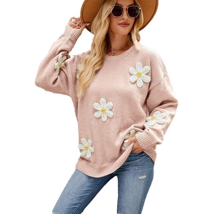 Damer avslappnad tröja med blommig design Mirla-Eva Jonsson