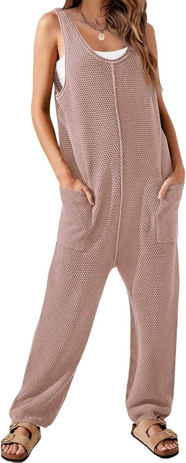 Damer avslappnad våffeltröja jumpsuit Mirla-Eva Jonsson