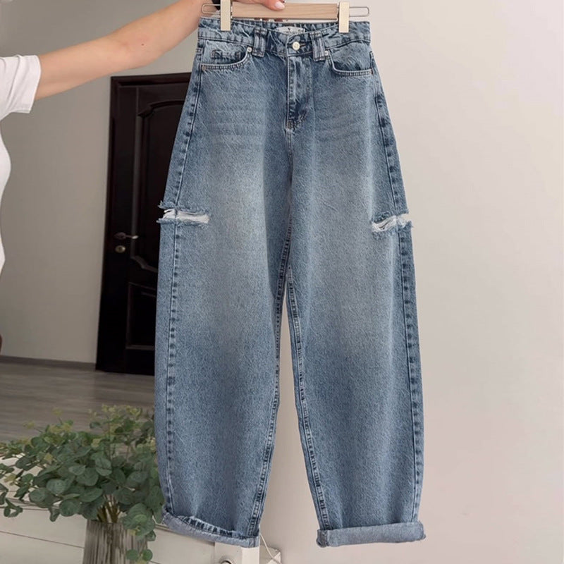 Damer avslappnade Baggy-jeans med distressed detaljer Mirla-Eva Jonsson