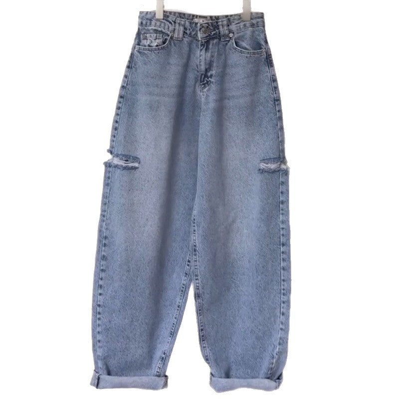 Damer avslappnade Baggy-jeans med distressed detaljer Mirla-Eva Jonsson