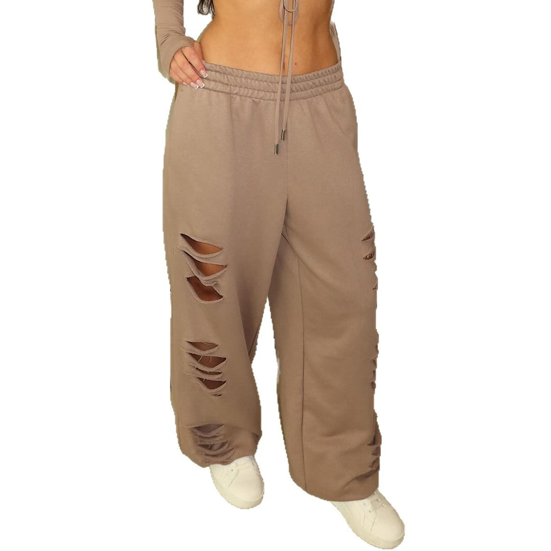 Damer avslappnade Destroyed Sweatpants Eva Jonsson-Eva Jonsson
