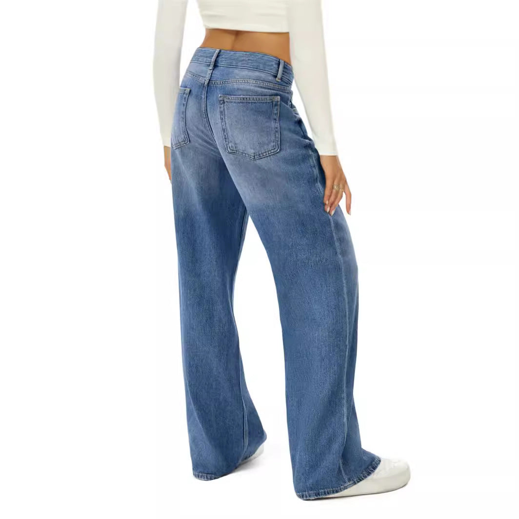 Damer avslappnade breda jeans i urban stil Mirla-Eva Jonsson