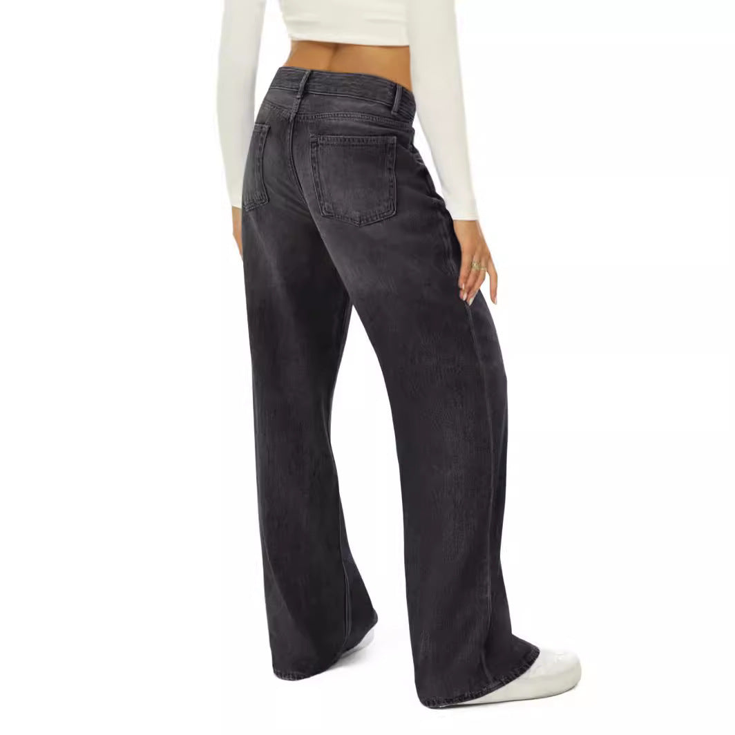 Damer avslappnade breda jeans i urban stil Mirla-Eva Jonsson