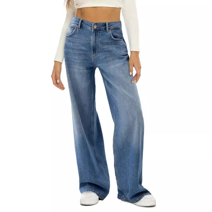 Damer avslappnade breda jeans i urban stil Mirla-Eva Jonsson
