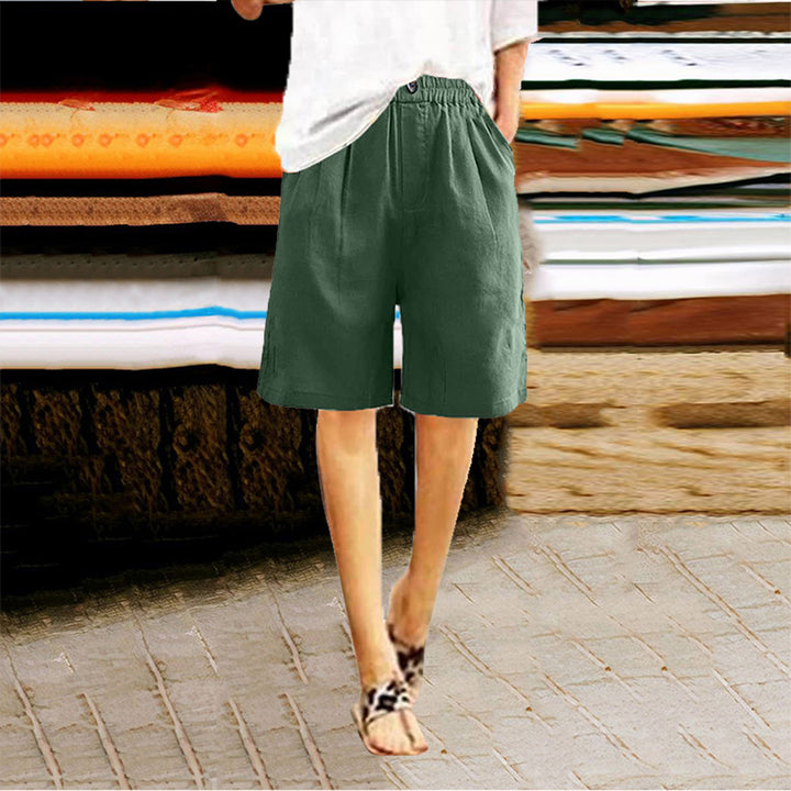 Damer avslappnade linne-shorts Mirla-Eva Jonsson