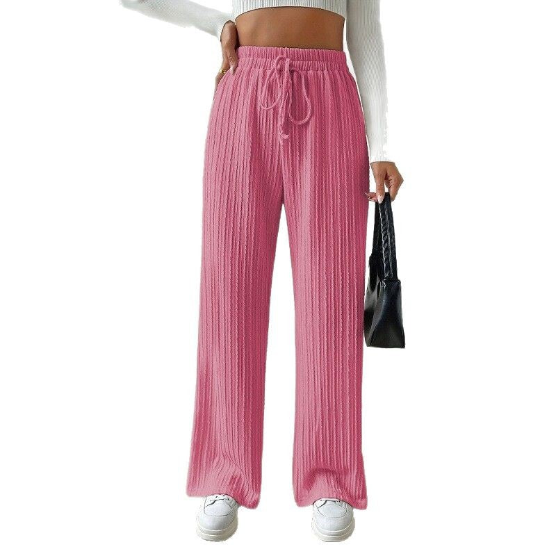 Damer avslappnande stickad loungewear-set med hög midja och vida ben Mirla-Eva Jonsson