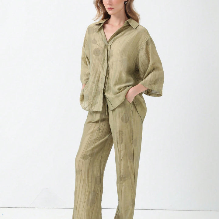Damer avslappnat 2-delat loungewear-set med blommönster och lös passform Eva Jonsson-Eva Jonsson