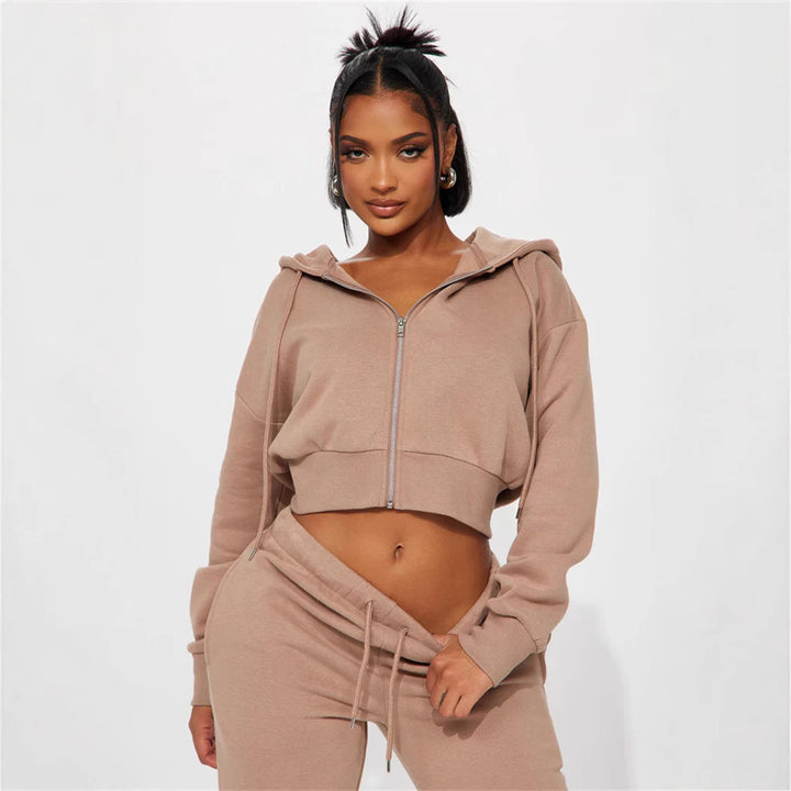 Damer avslappnat hoodie- och joggingset med justerbar midja Eva Jonsson-Eva Jonsson