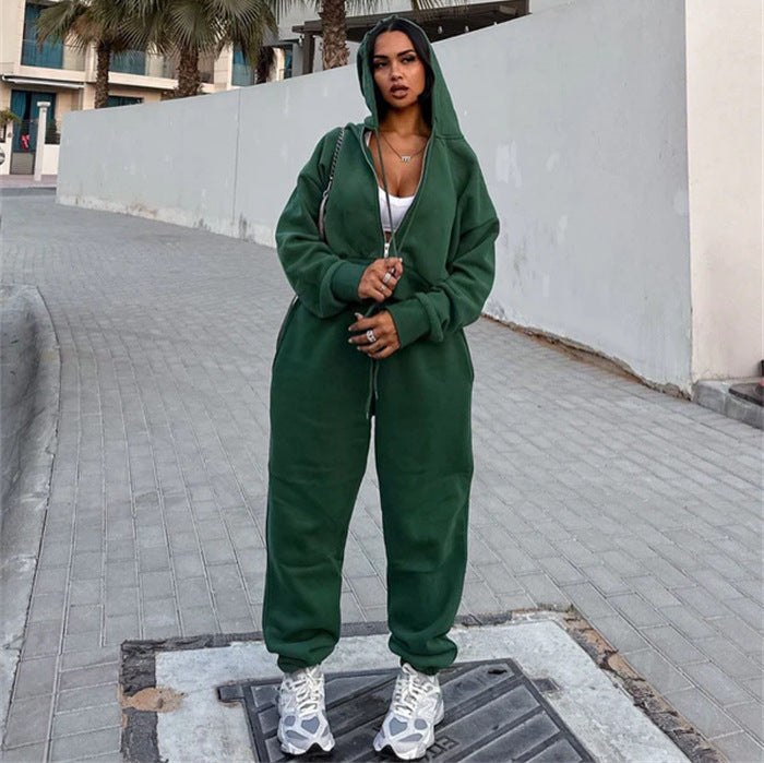 Damer avslappnat hoodie- och joggingset med justerbar midja Eva Jonsson-Eva Jonsson