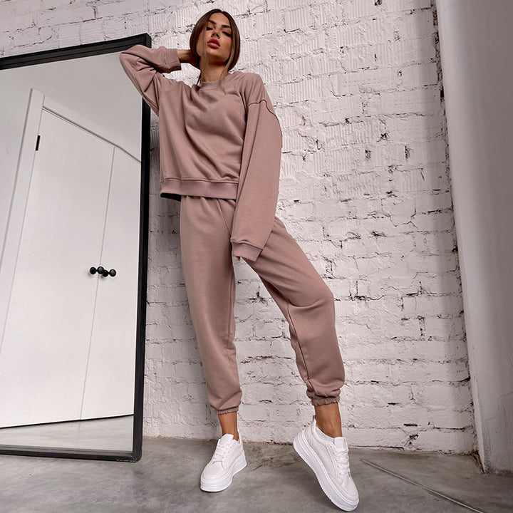 Damer avslappnat sweatpants-set med hög midja och breda ärmar Mirla-Eva Jonsson