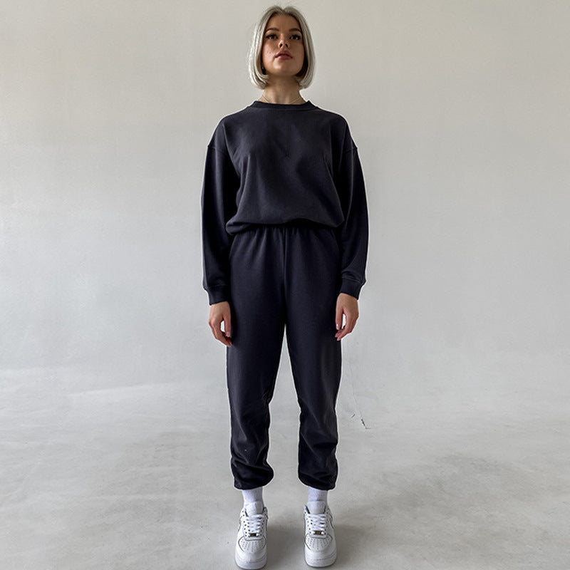 Damer avslappnat sweatpants-set med hög midja och breda ärmar Mirla-Eva Jonsson