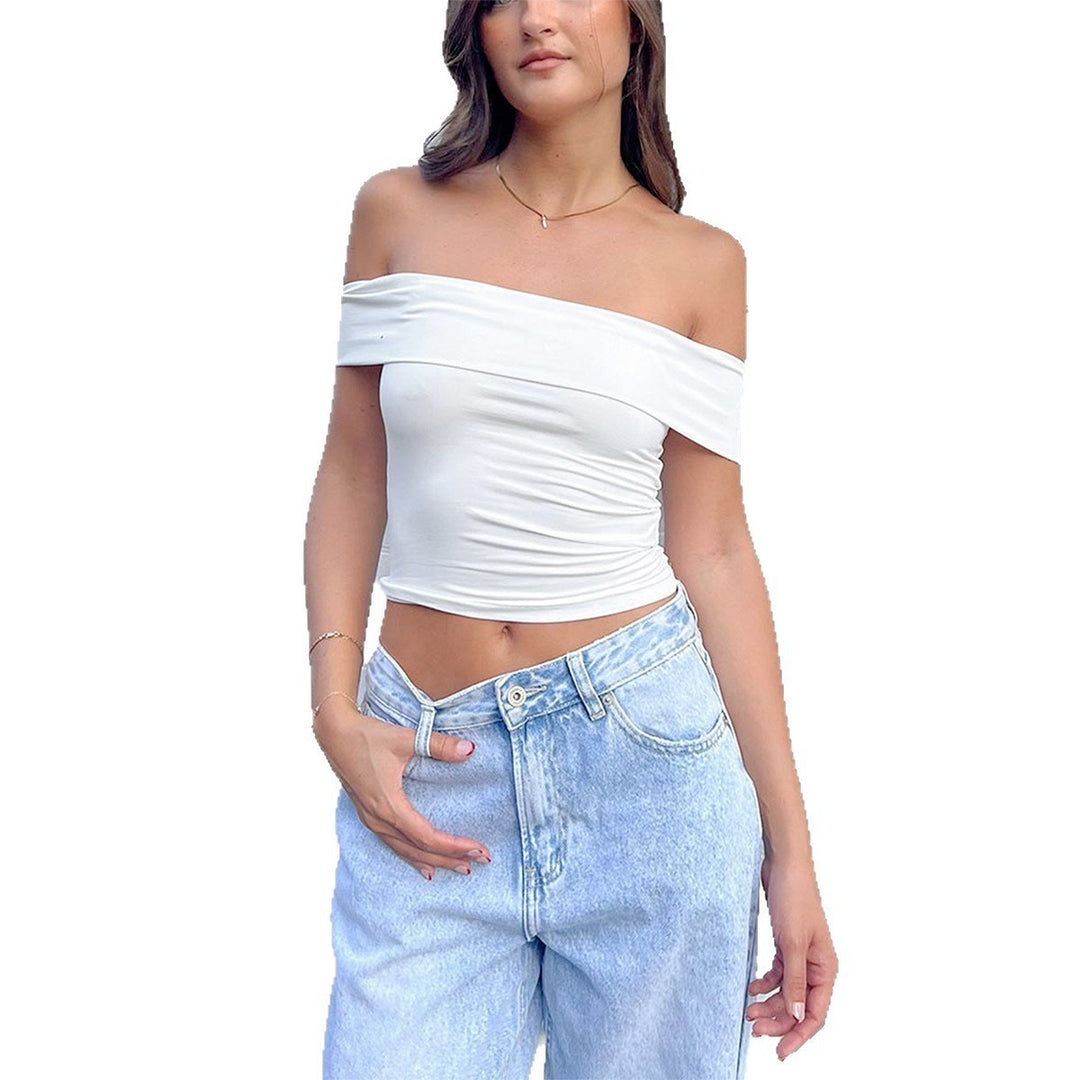 Damer axel-fria crop-top med figursydd passform Mirla-Eva Jonsson