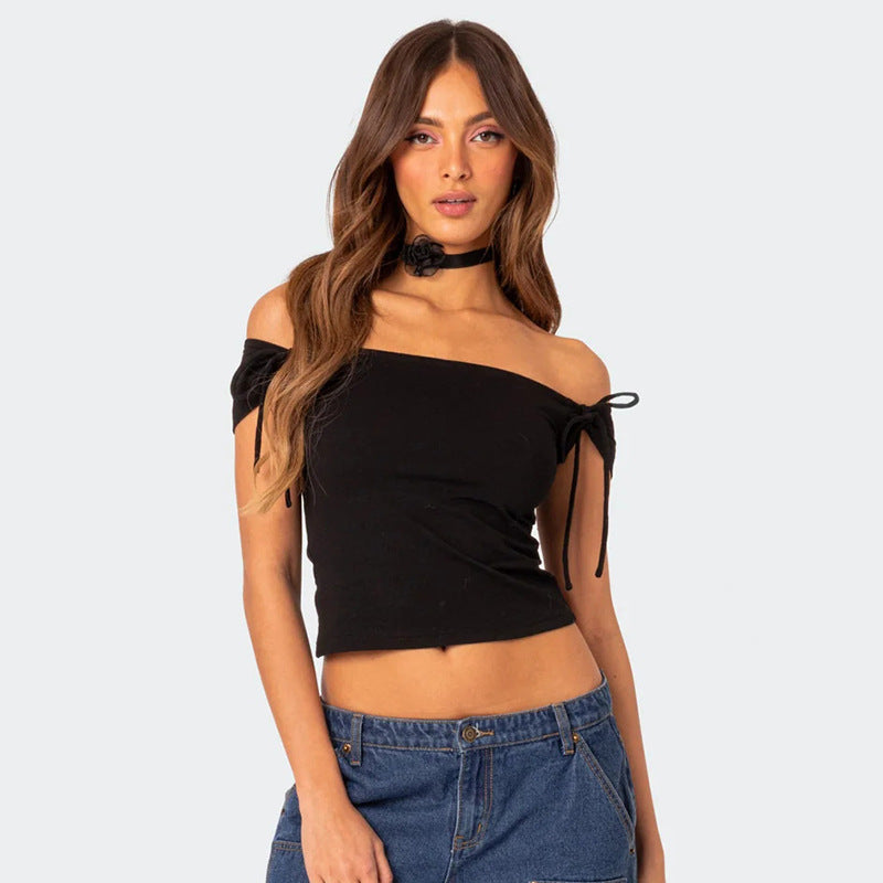 Damer axelbandstopp med off-shoulder-design och bindeband Mirla-Eva Jonsson