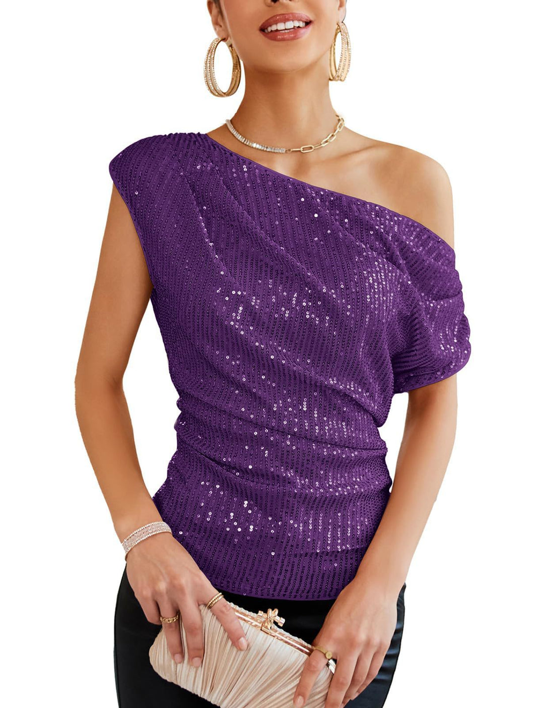 Damer axelbar glamour-shirt Mirla-Eva Jonsson